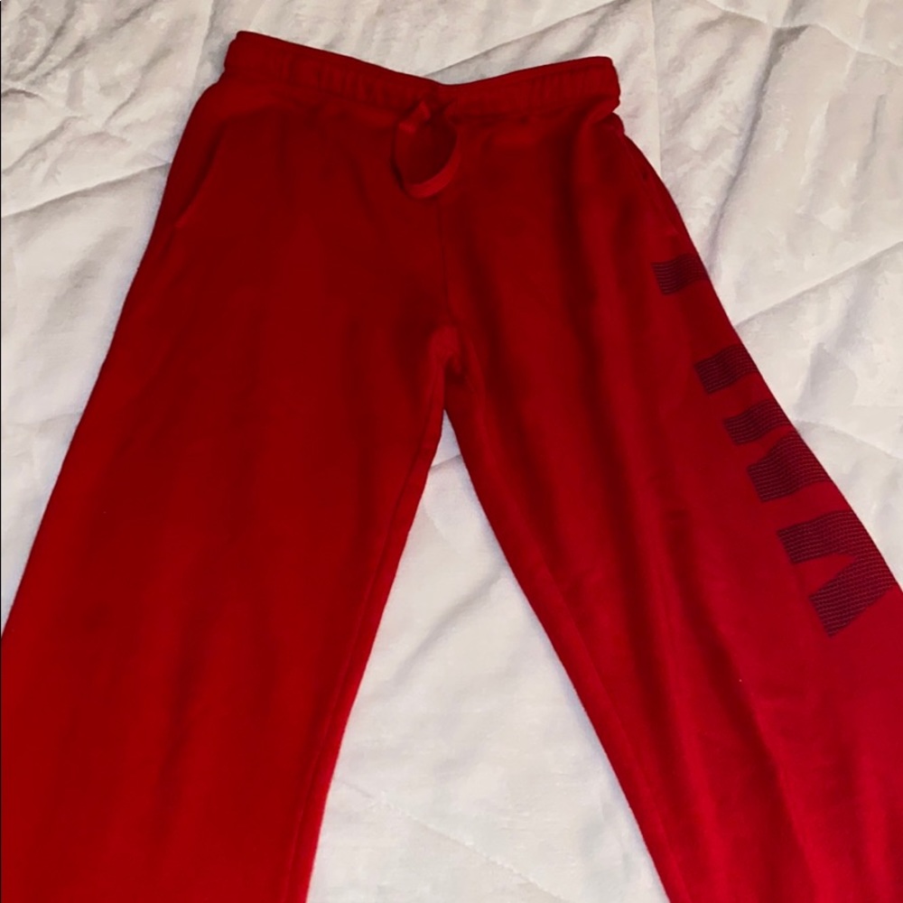 Red Victoria Secret Sweatpants